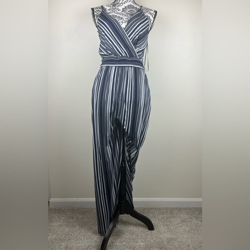Cute blue and white jumpsuit perfect for summer